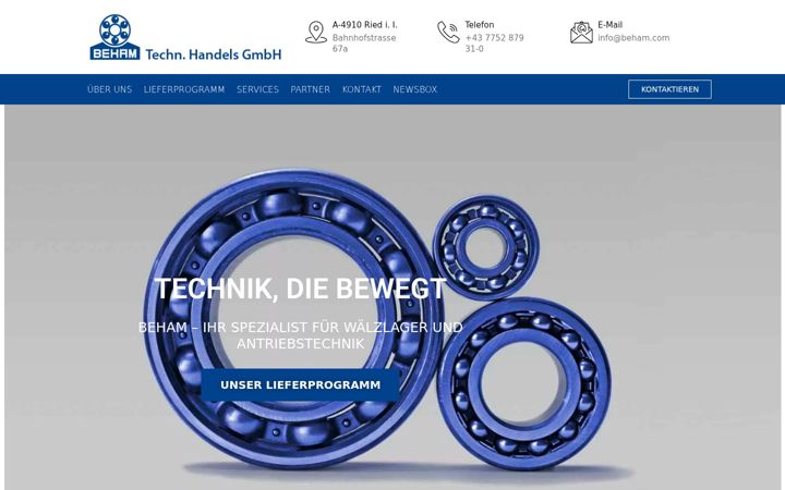 Screenshot of beham.com