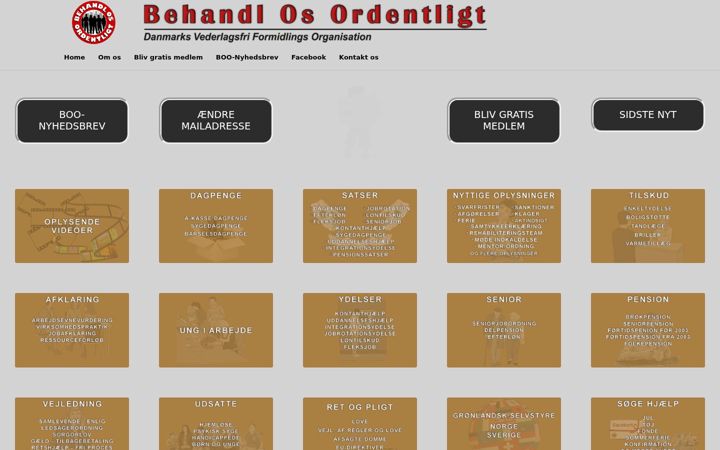 Screenshot of behandlosordentligt.dk