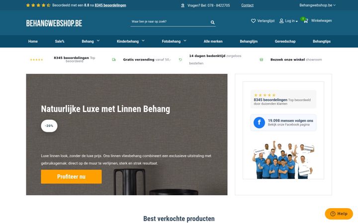 Screenshot of behangwebshop.be