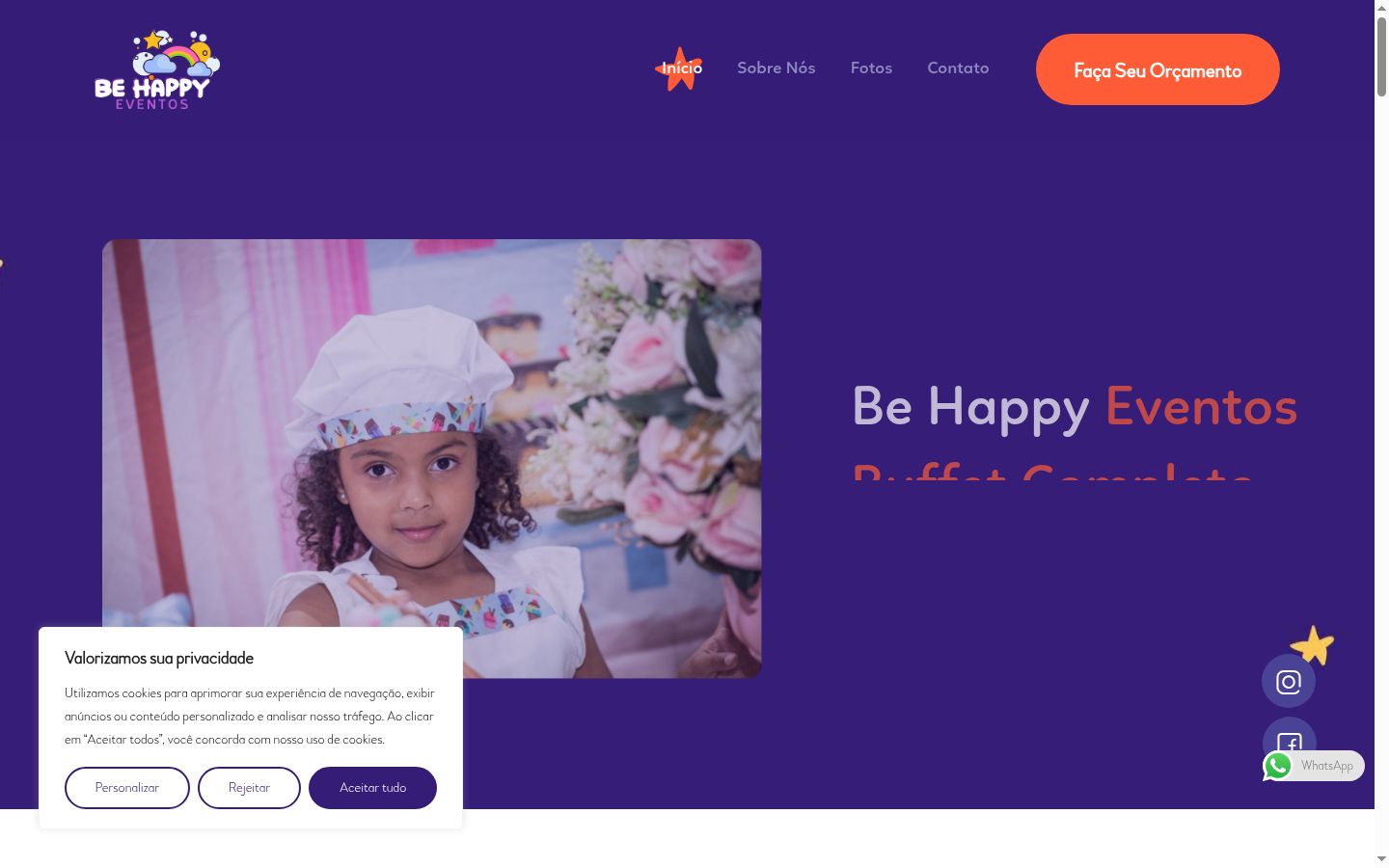 Screenshot of the consent banner shown before any interaction