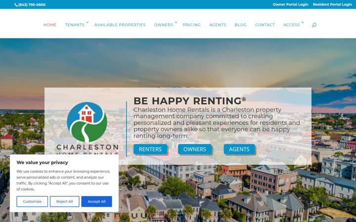 Screenshot of behappyrenting.com