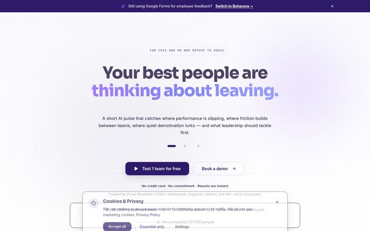 Screenshot of behavera.com