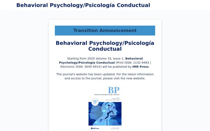 Screenshot of behavioralpsycho.com