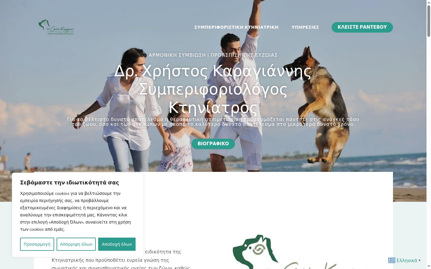 Screenshot of the consent banner shown before any interaction