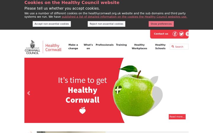 Screenshot of behealthyatwork.org