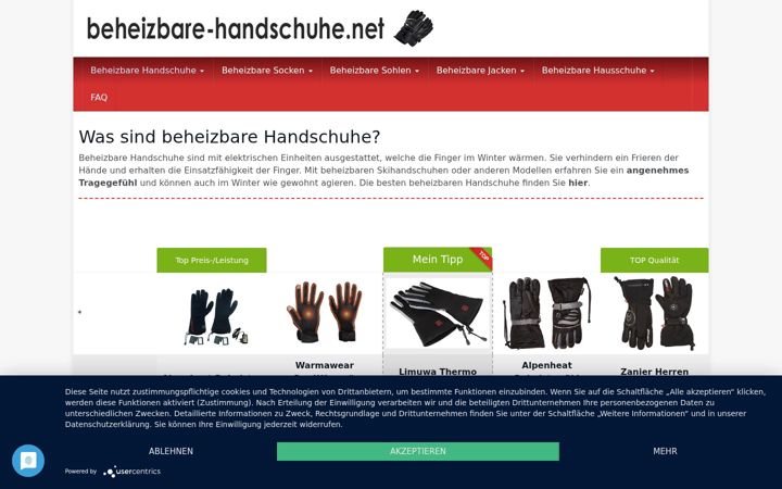 Screenshot von beheizbare-handschuhe.net