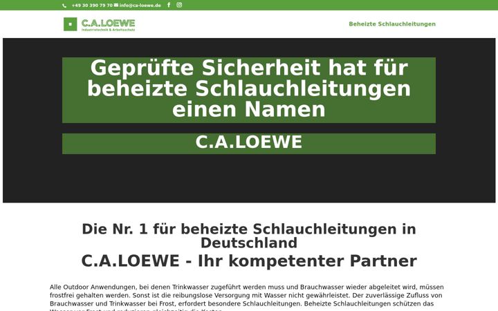 Screenshot of beheizte-schlauchleitungen.de