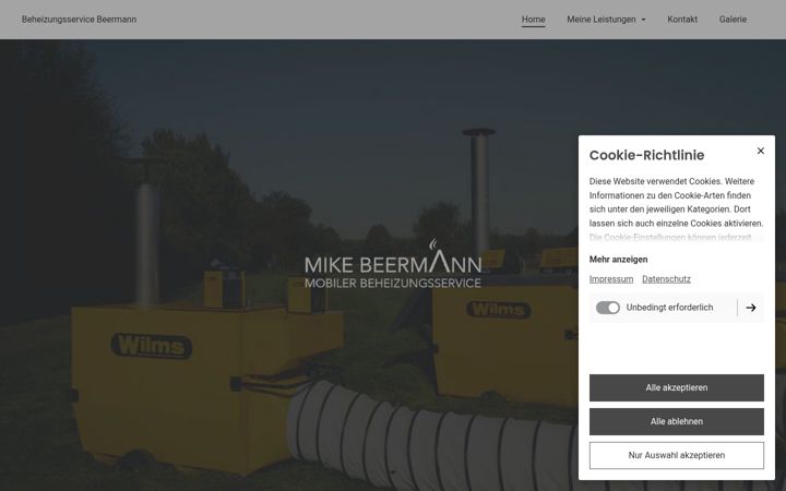 Screenshot of beheizungsservice-beermann.de