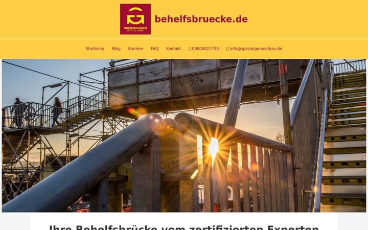 Screenshot of behelfsbruecke.de