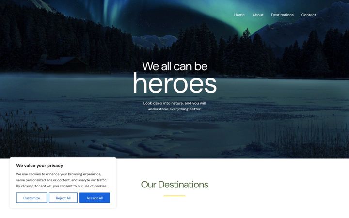 Screenshot of beheroes.us