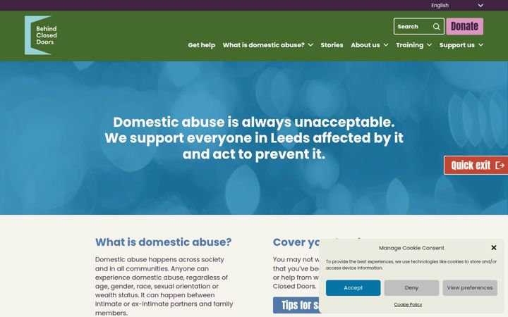 Screenshot of behind-closed-doors.org.uk