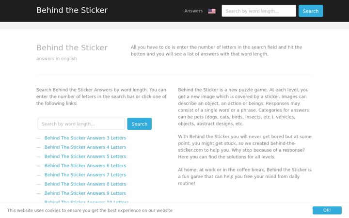 Screenshot of behind-the-sticker.com