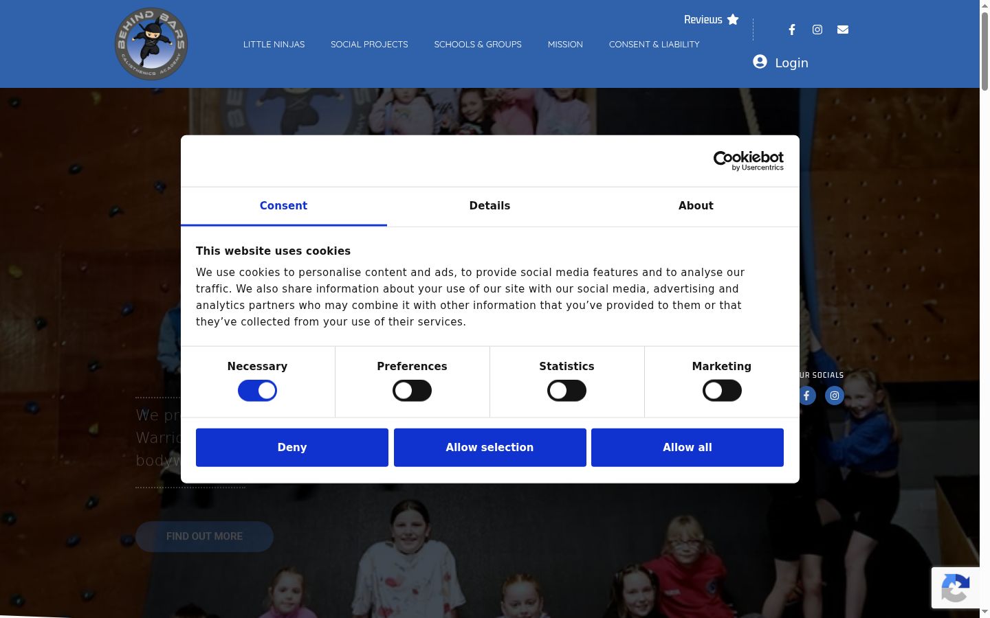 Screenshot van de toestemmingsbanner zoals getoond vóór enige interactie