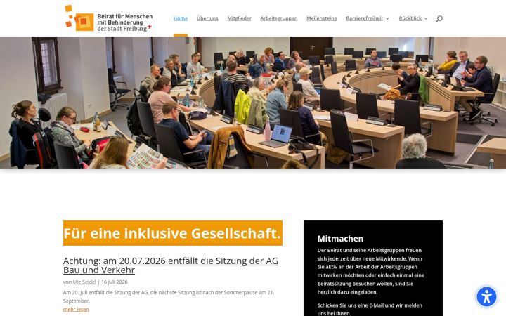 Ekraanipilt saidist behindertenbeirat-freiburg.de
