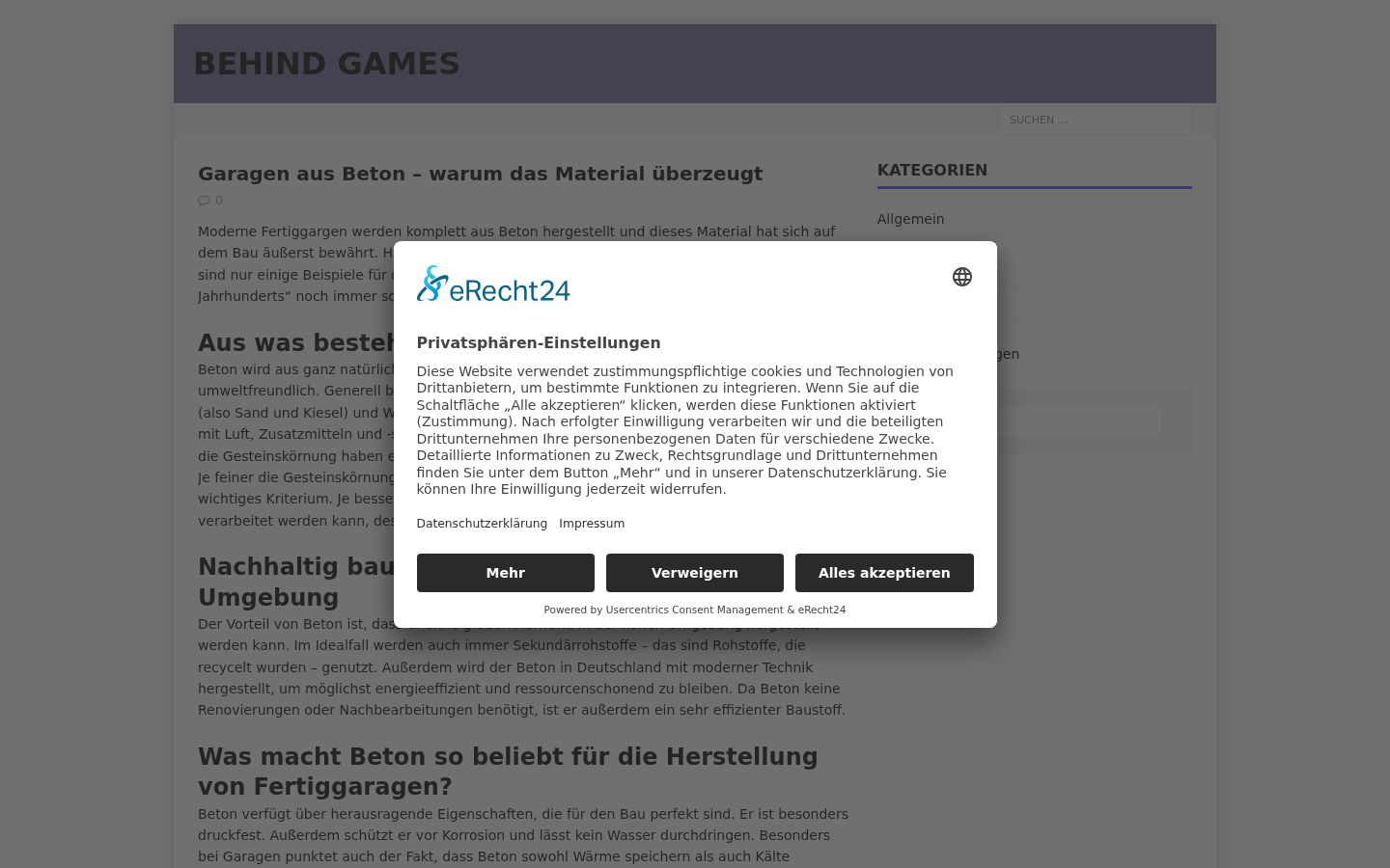 Captura de ecrã do banner de consentimento apresentado antes de qualquer interação