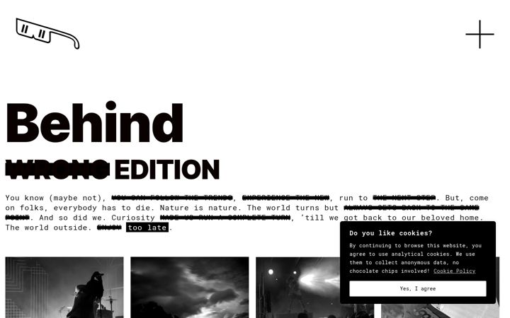 Screenshot of behindmag.com