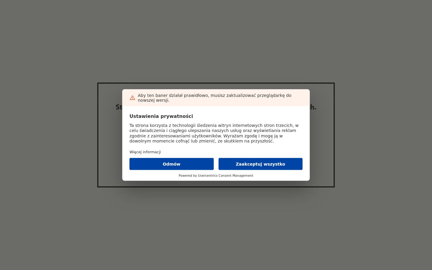 Sutikimo reklamjuostės, rodytos prieš bet kokią sąveiką, ekrano kopija