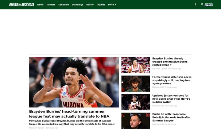 Screenshot of behindthebuckpass.com