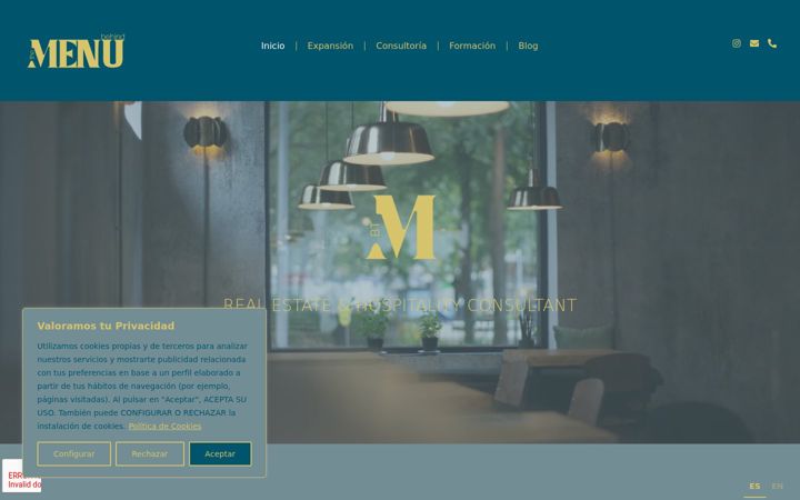 Screenshot of behindthemenu.es