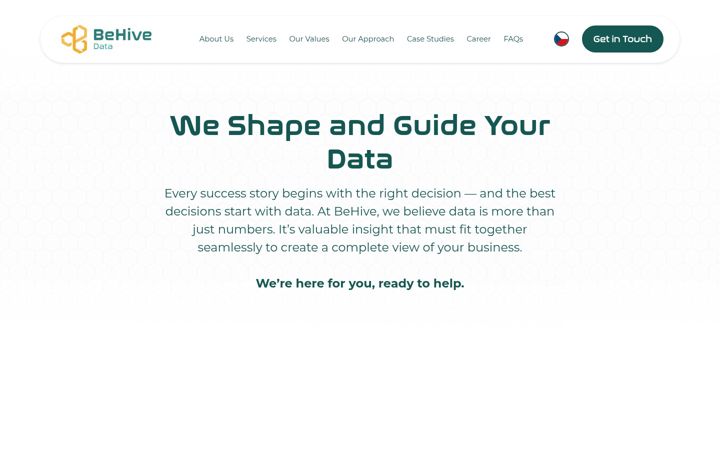 Screenshot van behivedata.cz