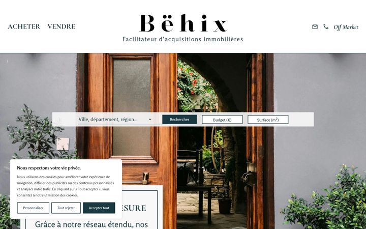 Екранна снимка на behix.fr