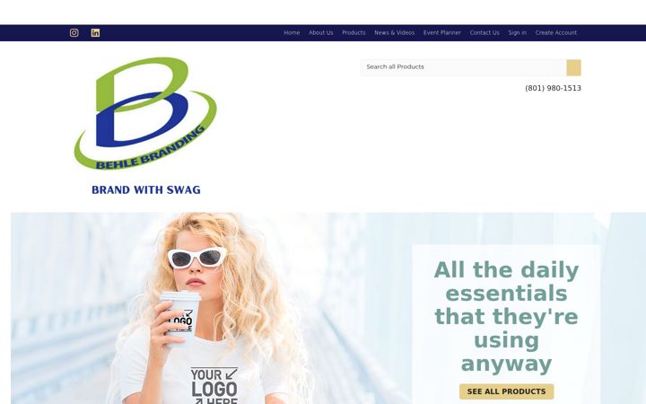 Screenshot of behlebranding.com
