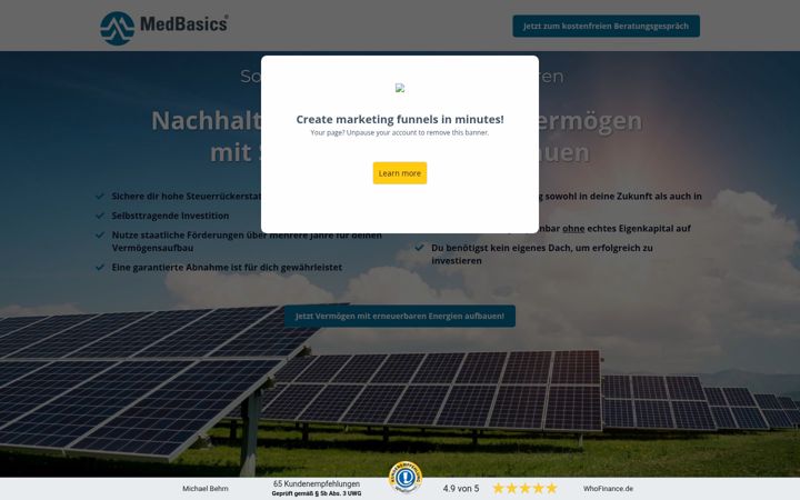 Екранна снимка на behm-pv-anlage.de