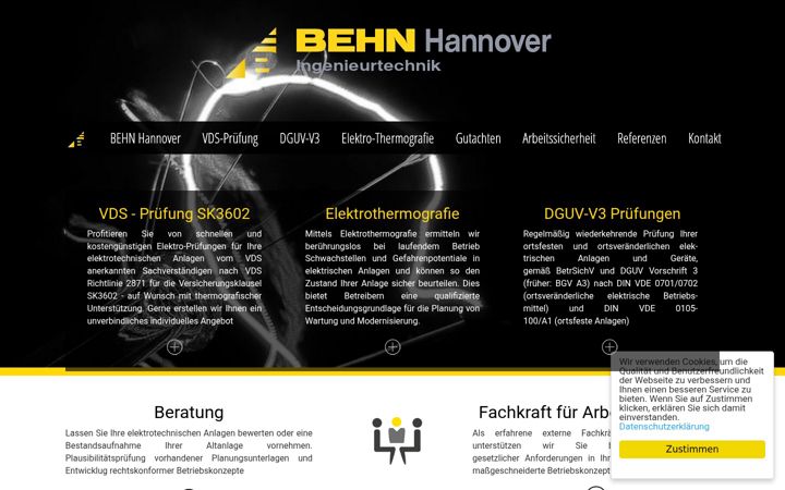 Екранна снимка на behn-hannover.de
