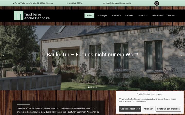 Screenshot of behncke-holzfenster.de