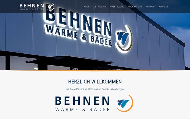 Screenshot stránky behnen-gmbh.de