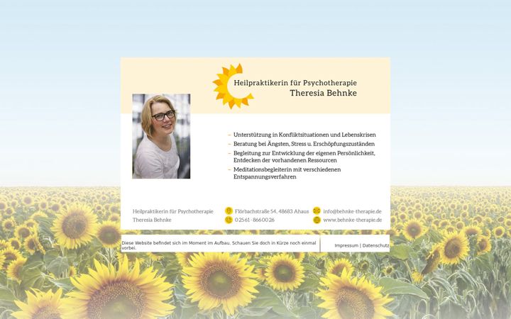 Screenshot of behnke-therapie.de