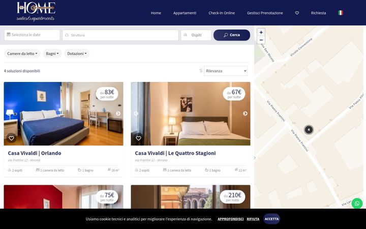 Screenshot of behomesuites.it