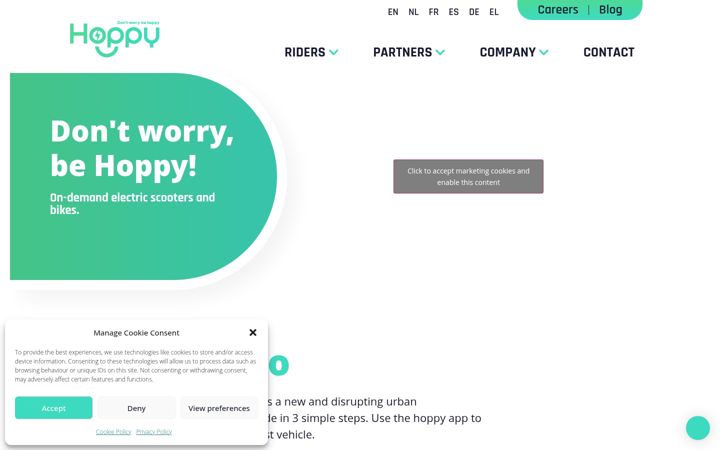 Screenshot van behoppy.eu