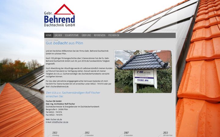 Screenshot of behrend-dachtechnik.de