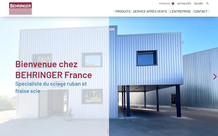 Screenshot of behringerfrance.fr