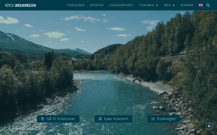 Screenshot of beiarelva.no