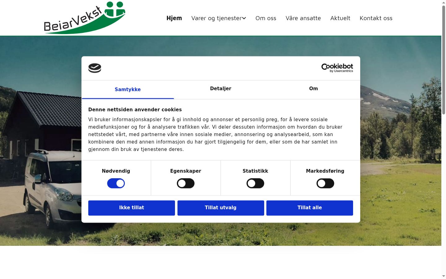 Screenshot des Einwilligungsbanners vor jeglicher Interaktion