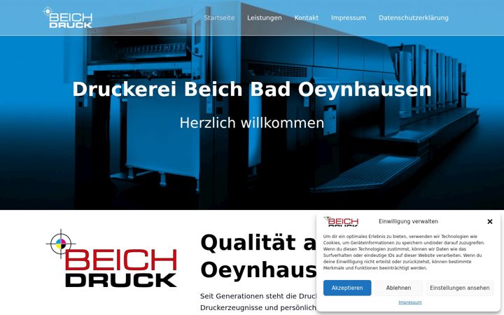 Screenshot of beich-druck.de