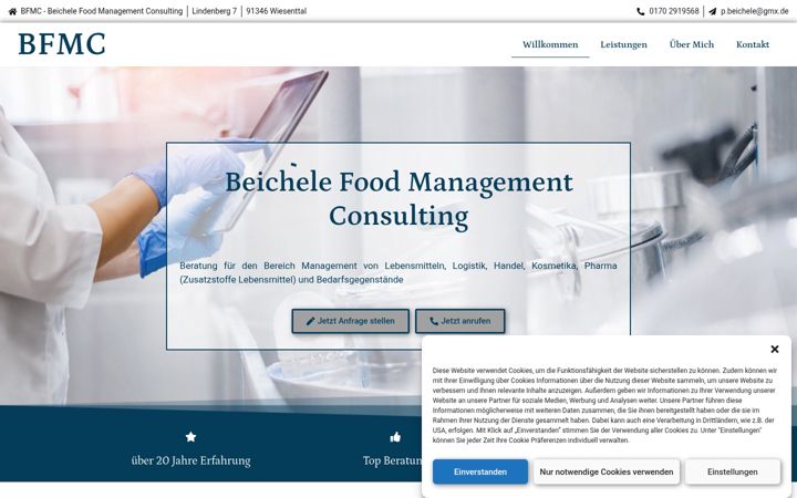 Screenshot of beichele-foodmanagement.com