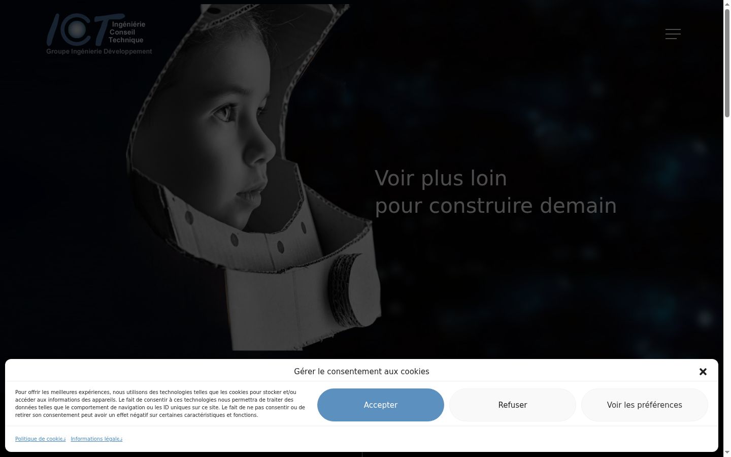 Screenshot of the consent banner shown before any interaction