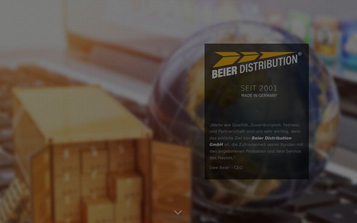 Screenshot of beier-distribution.de