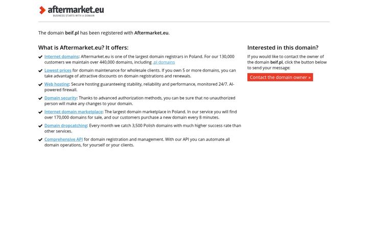 Screenshot of beif.pl