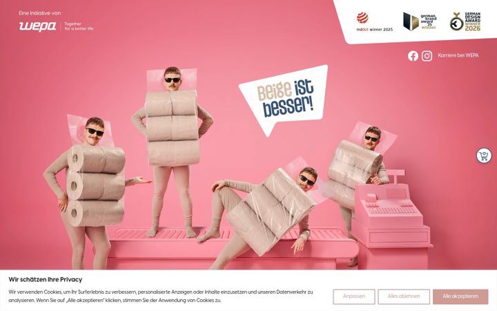Screenshot of beige-ist-besser.de