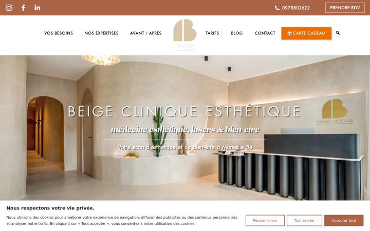 Екранна снимка на beigeclinique.fr