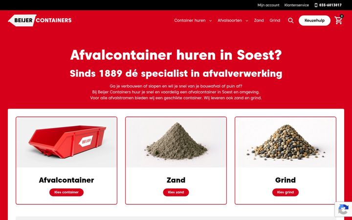 Screenshot of beijercontainers.nl