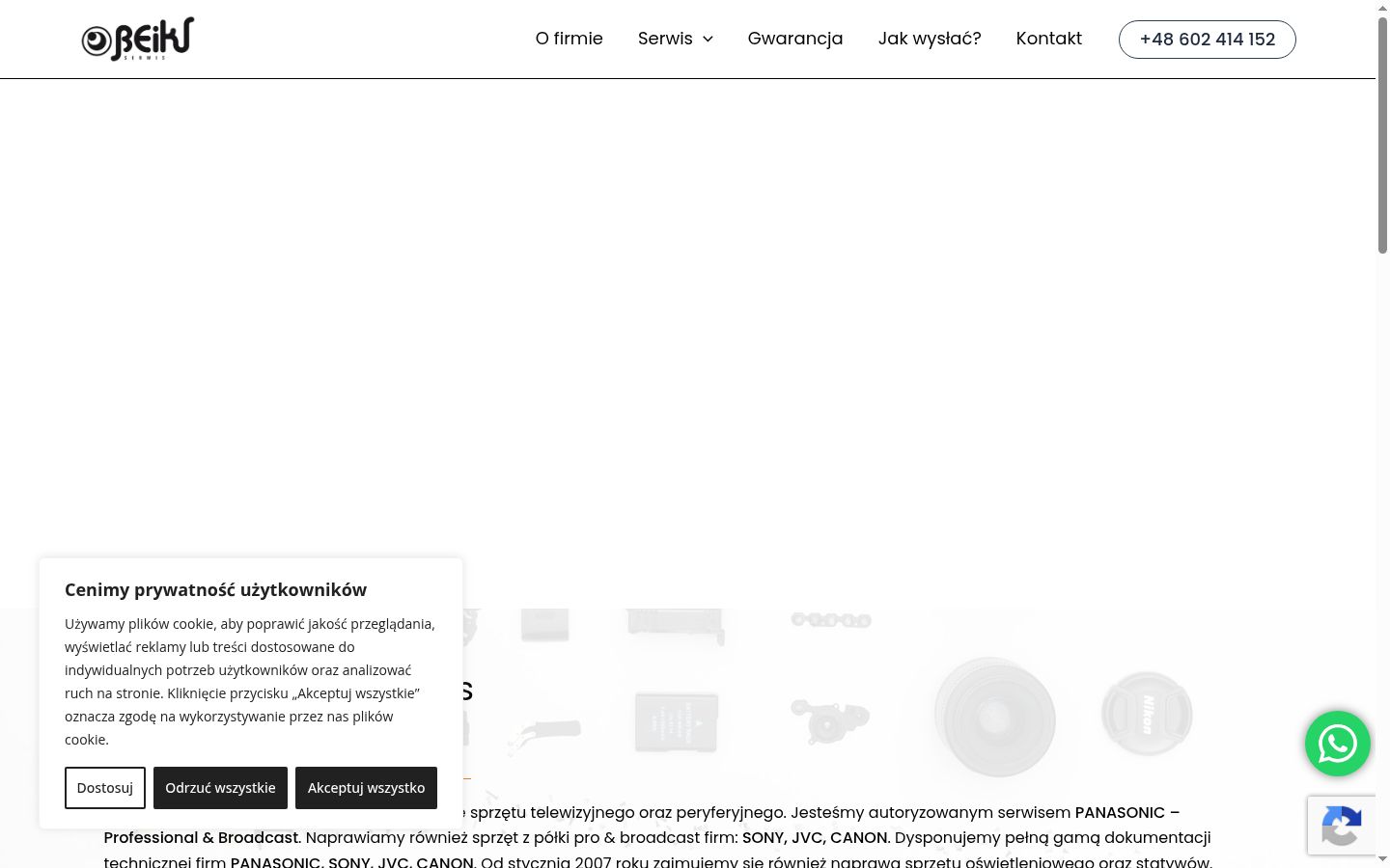 Captura de pantalla del banner de consentimiento mostrado antes de cualquier interacción