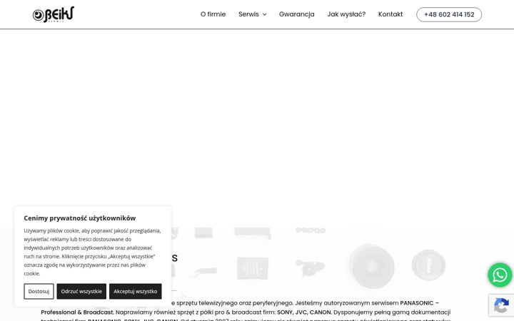 Captura de pantalla de beiksserwis.pl