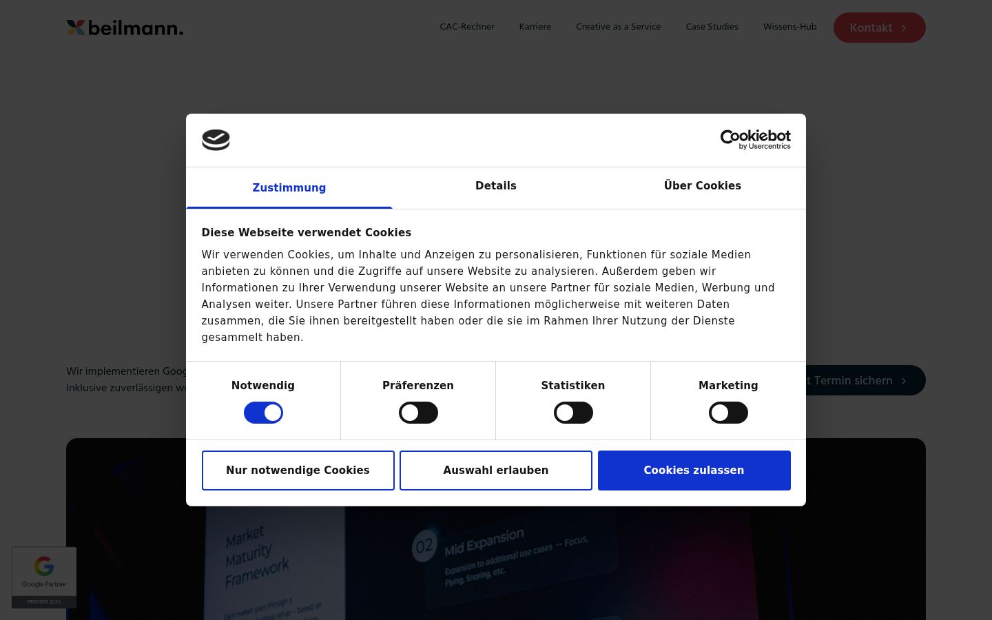 Sutikimo reklamjuostės, rodytos prieš bet kokią sąveiką, ekrano kopija