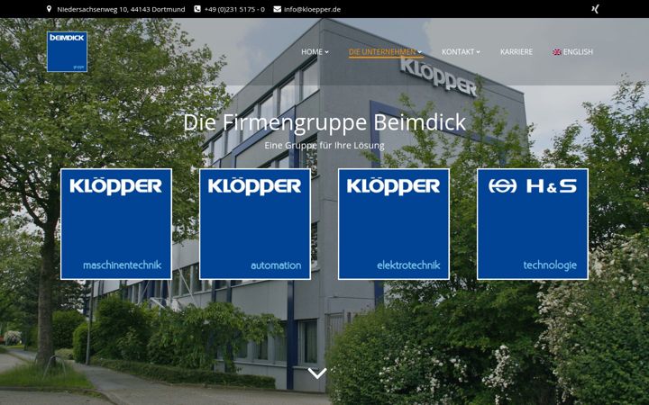 Képernyőkép: beimdick-gruppe.de