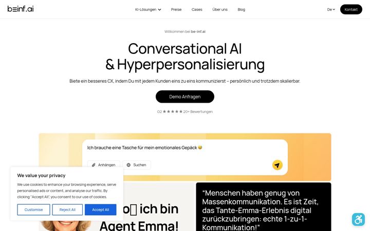 Screenshot of beinf.ai
